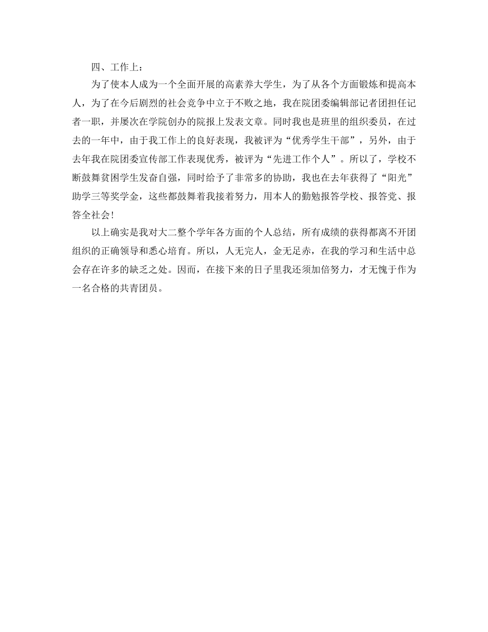 年度工作参考总结-2024团员个人年度参考总结 _第2页