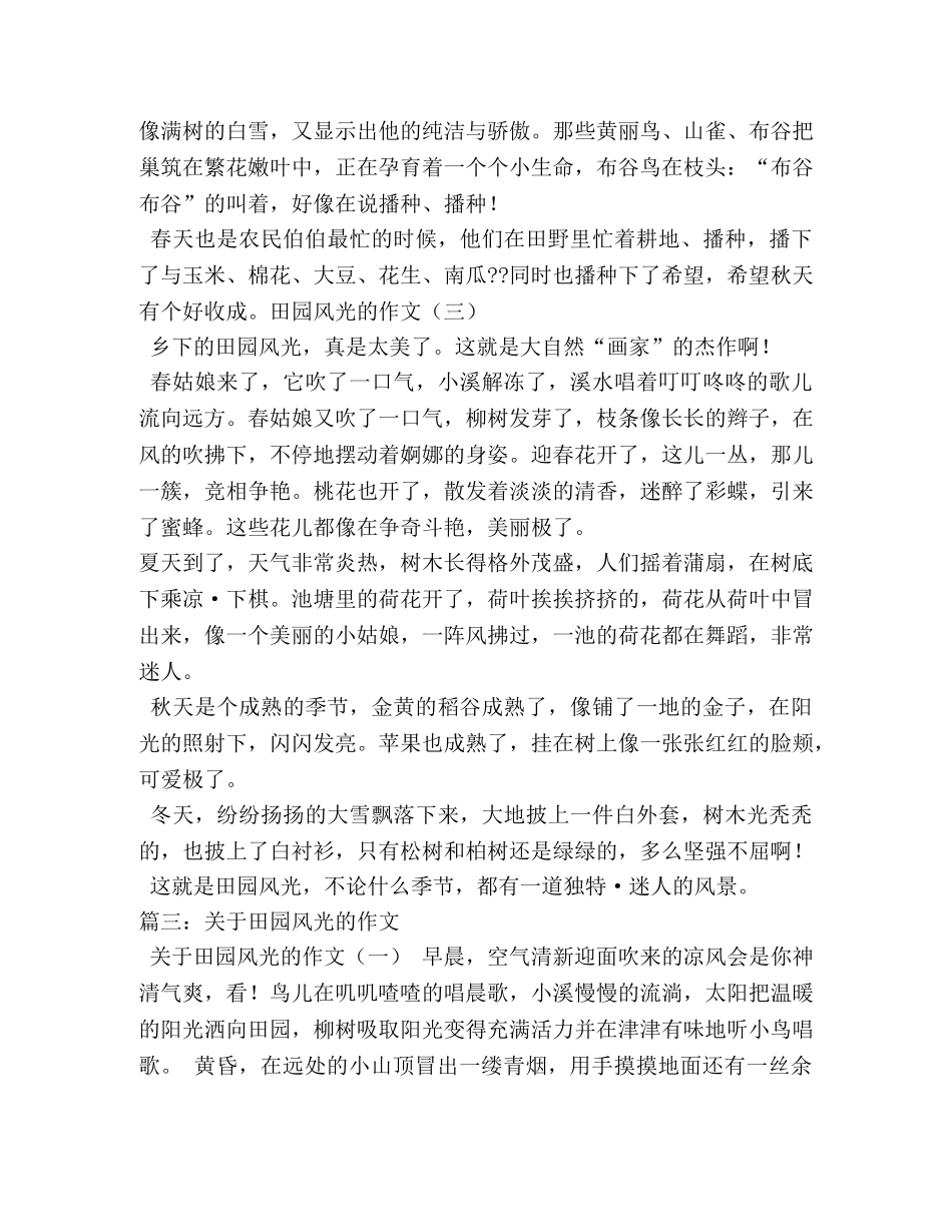 田园风光作文 _第3页