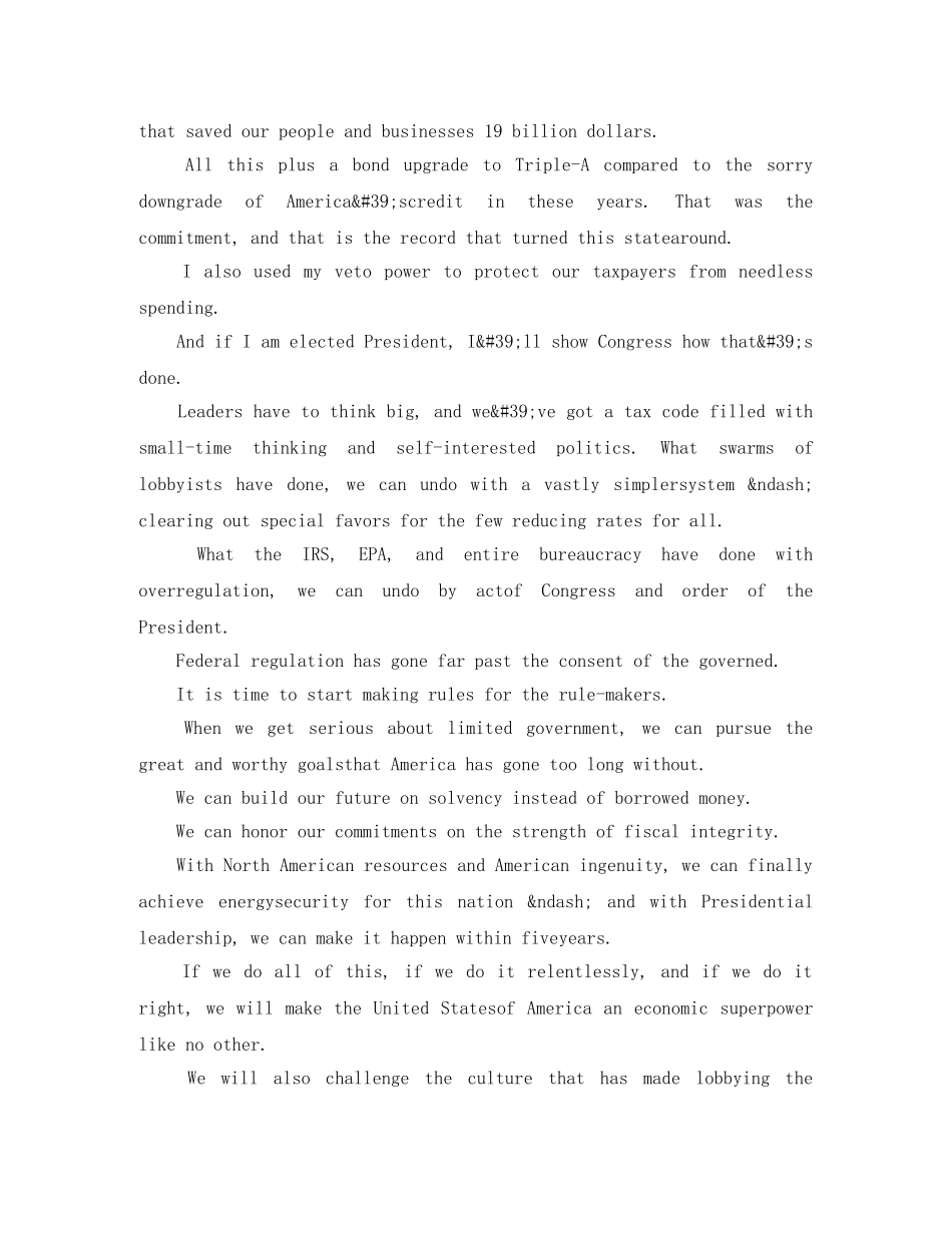 杰布·布什正式宣布参加2024美国总统大选英语演讲稿 _第3页