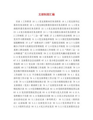 支部制度汇编 
