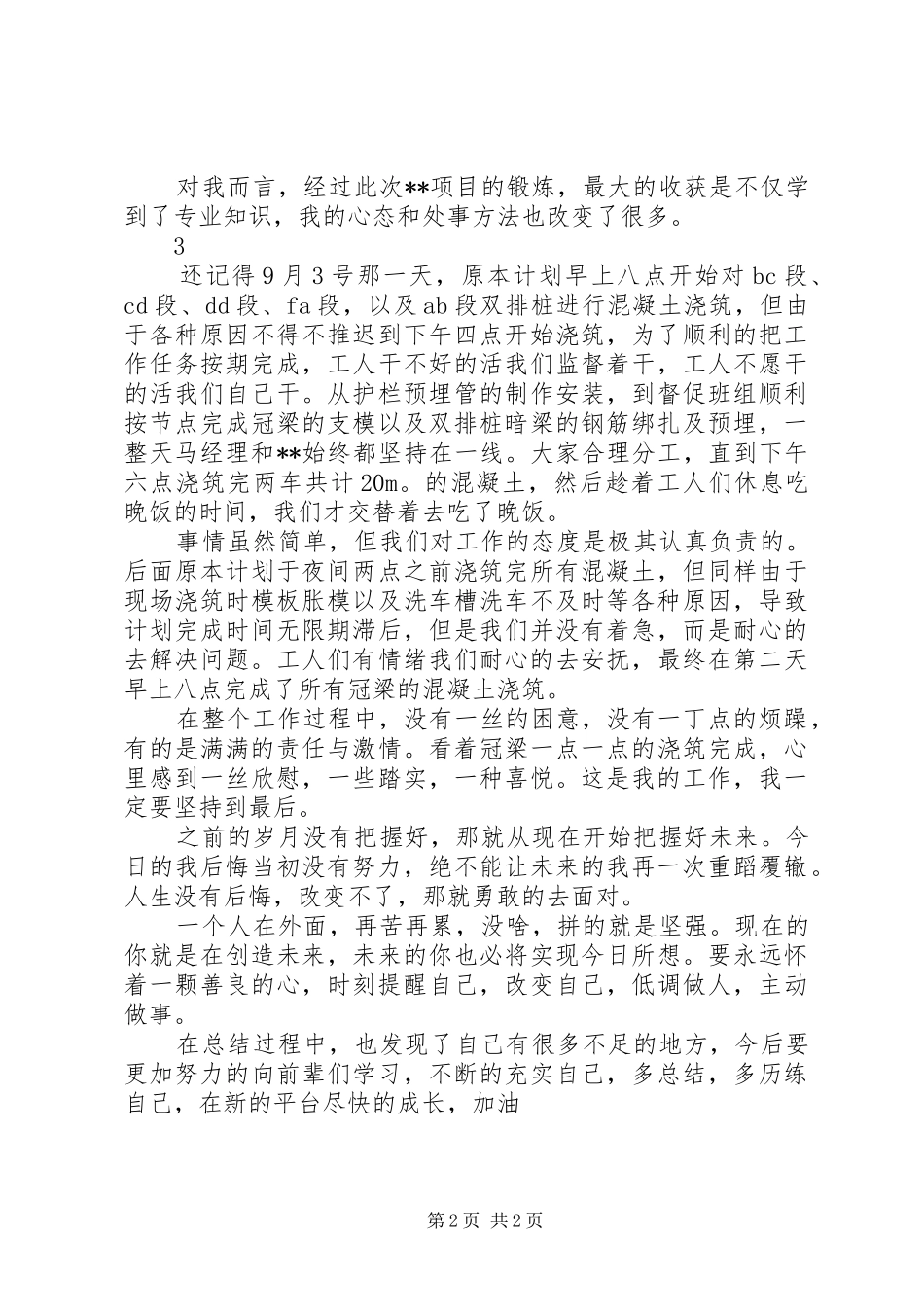 20XX年企业工程项目工作总结_第2页