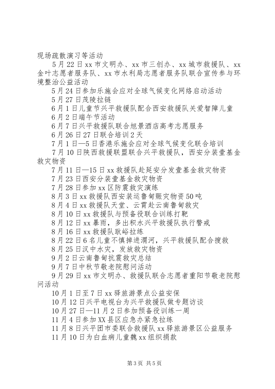 20XX年志愿者城市应急救援队年终总结 (5)_第3页