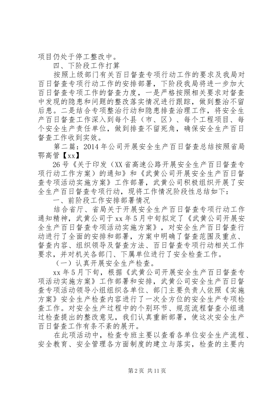 安全生产百日督查总结 _第2页