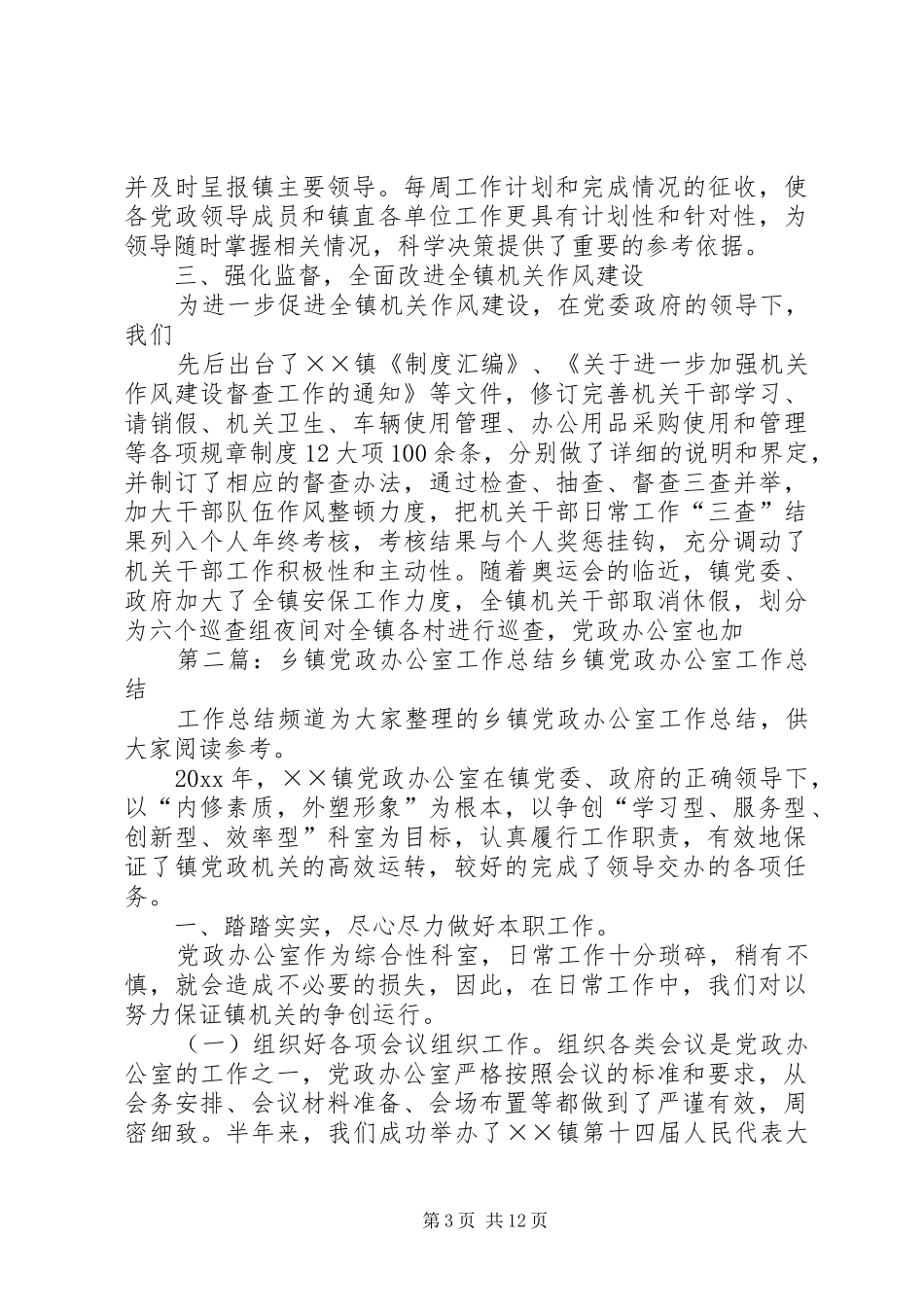 乡镇党政办公室工作总结 (3)_第3页