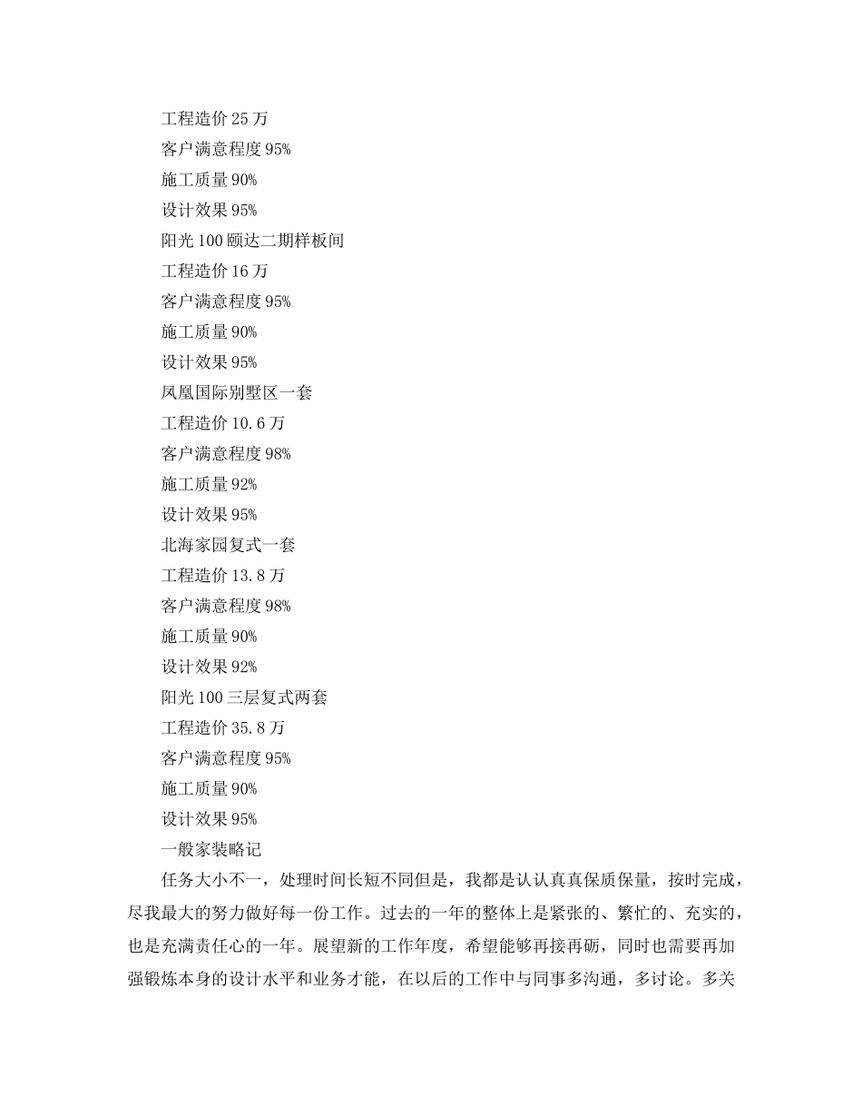 室内设计师年末工作参考总结（通用） _第2页