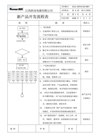 新产品开发流程表