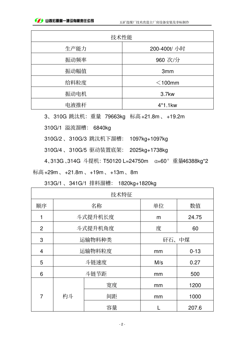 选煤厂主厂房设备安装及非标制作施工组织设计_第2页