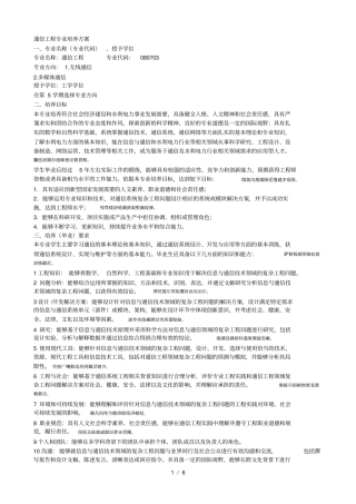 通信工程专业培养方案001