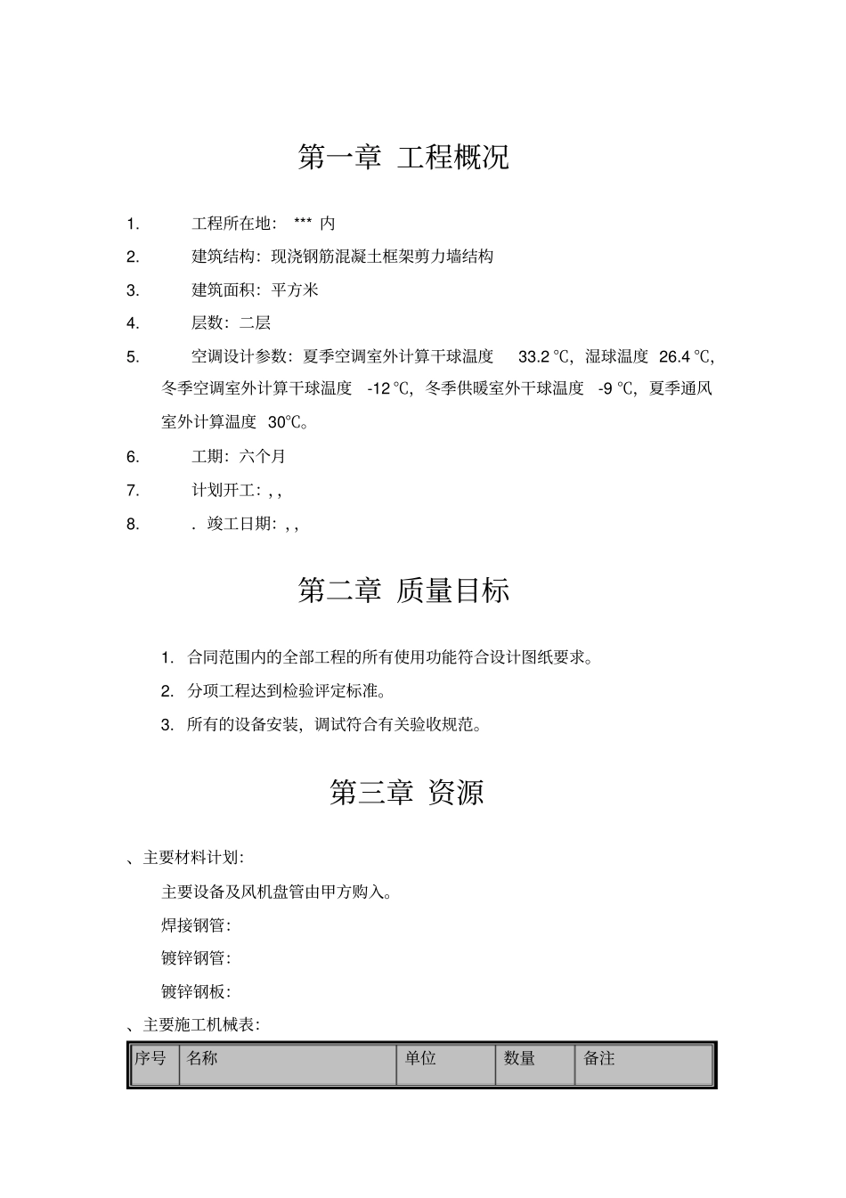 通风空调设备安装施工组织设计_第2页