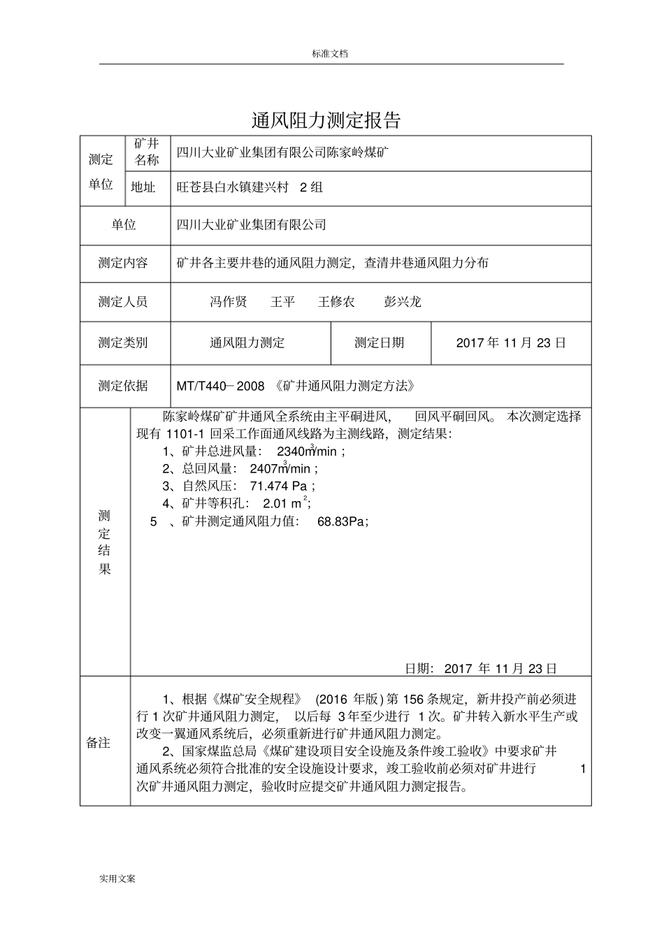 通风阻力测试报告材料_第3页