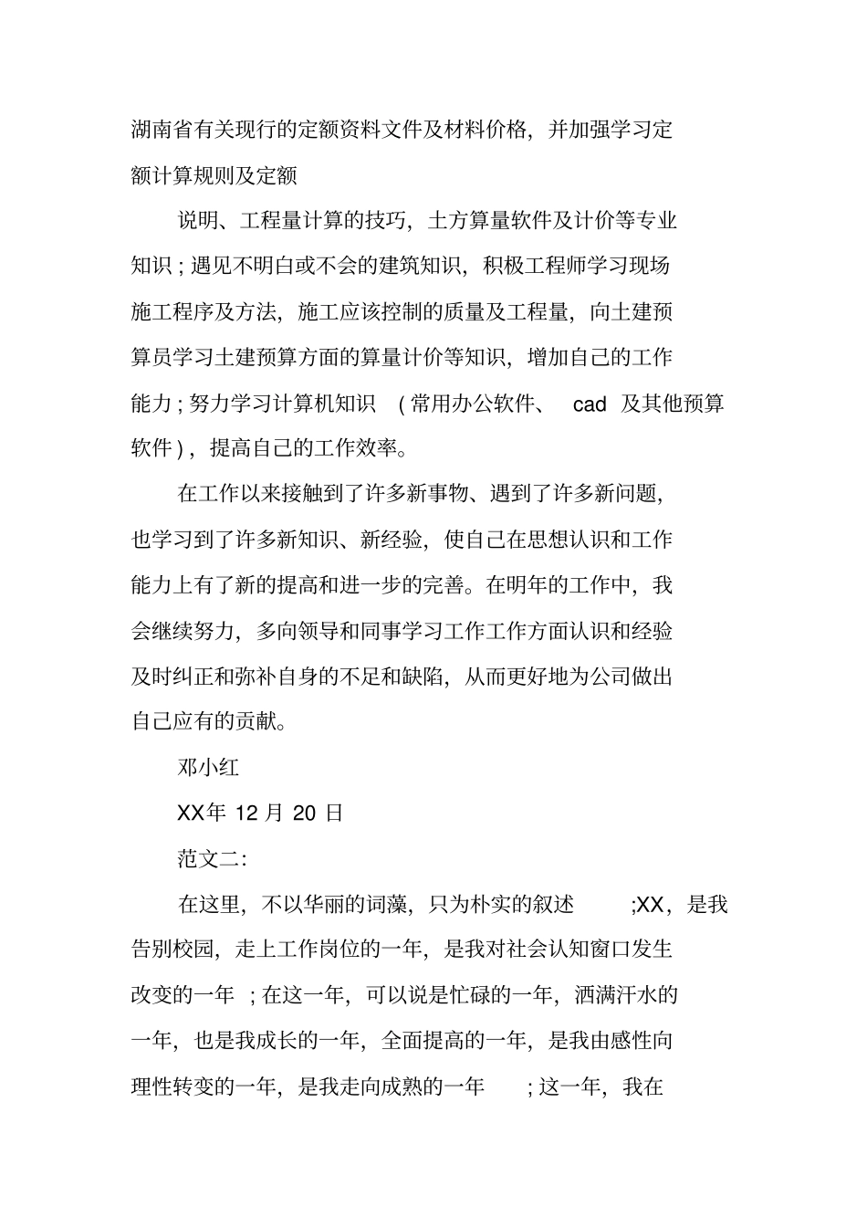 造价员年终工作总结_第2页