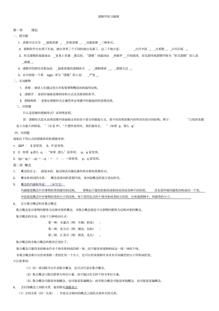 逻辑学复习提纲1