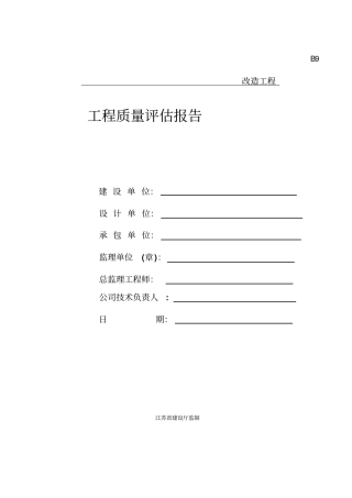 道路评价报告概要