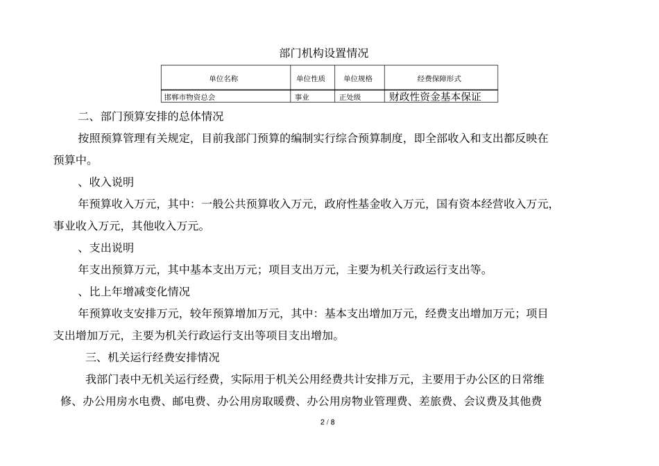 邯郸物资总会2018年部门预算公开情况说明_第2页