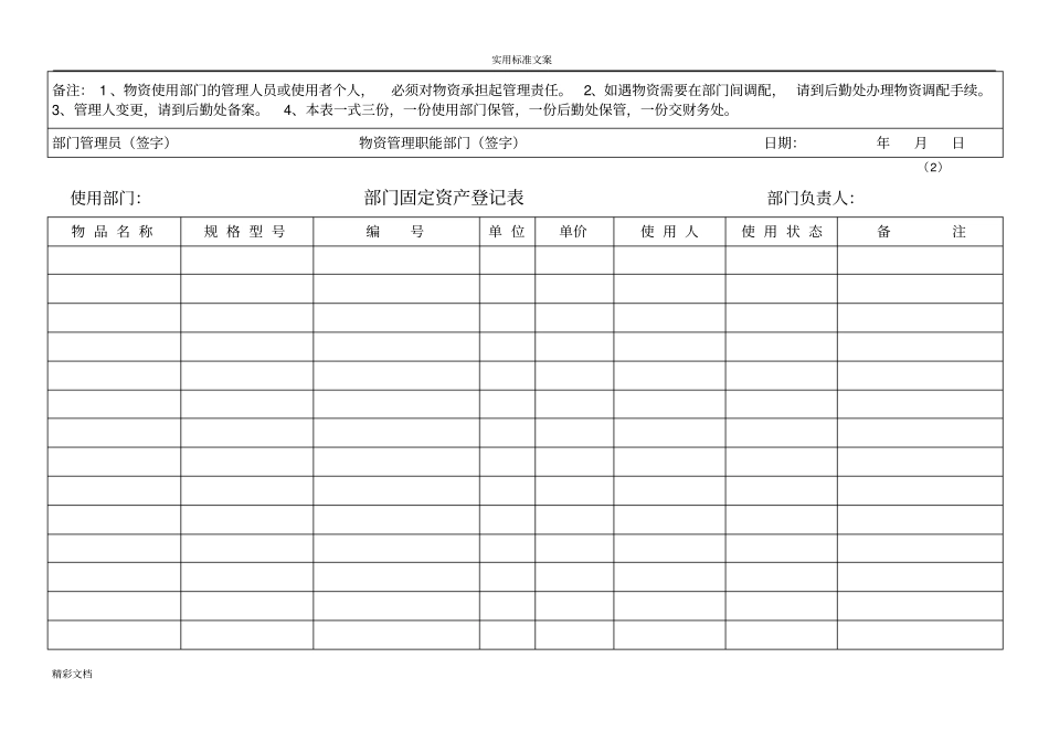 部门固定资产登记表_第3页