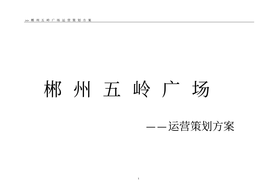 郴州五岭广场运营策划方案1_第1页