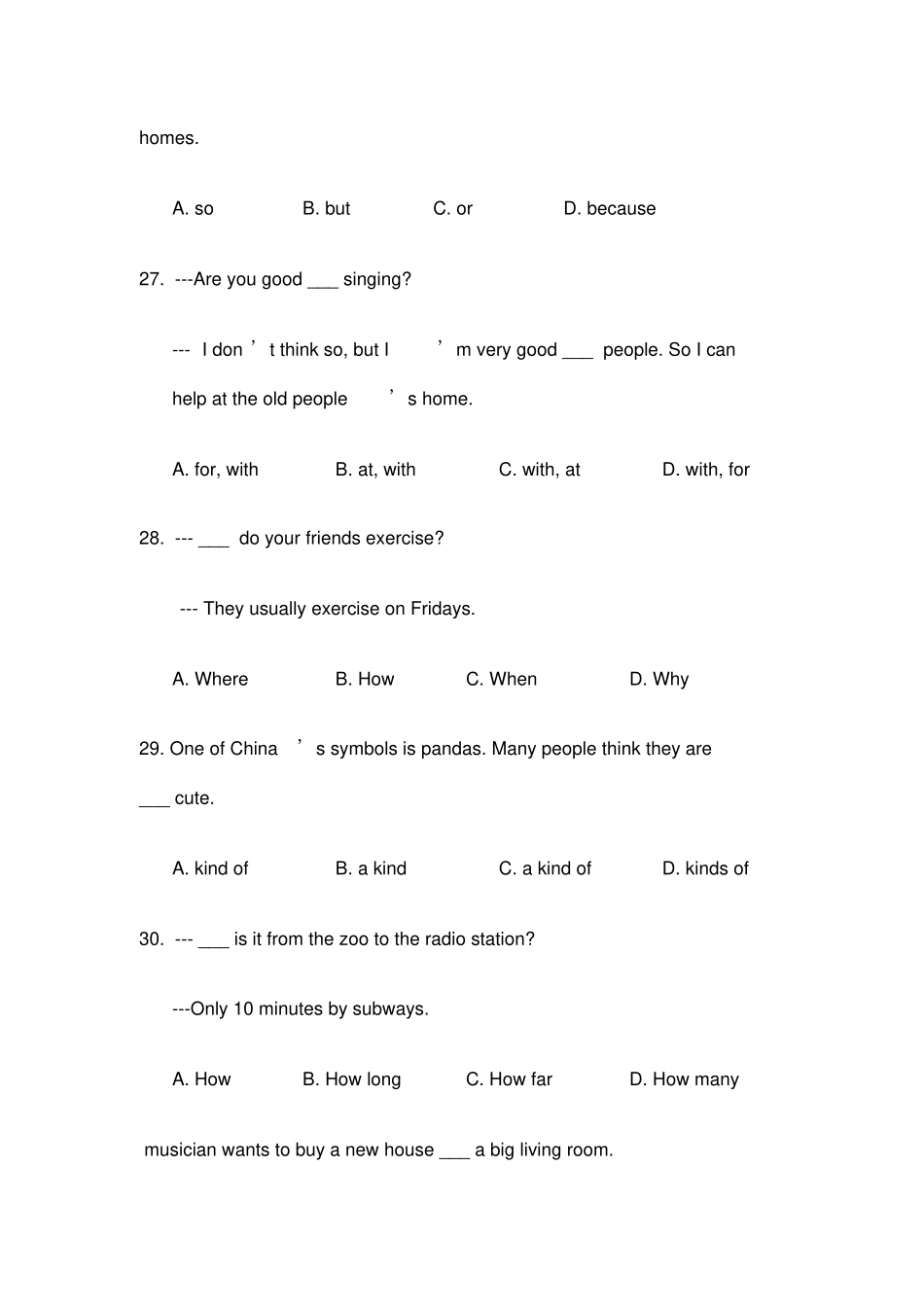 重庆八中初一下半期考试英语_第2页