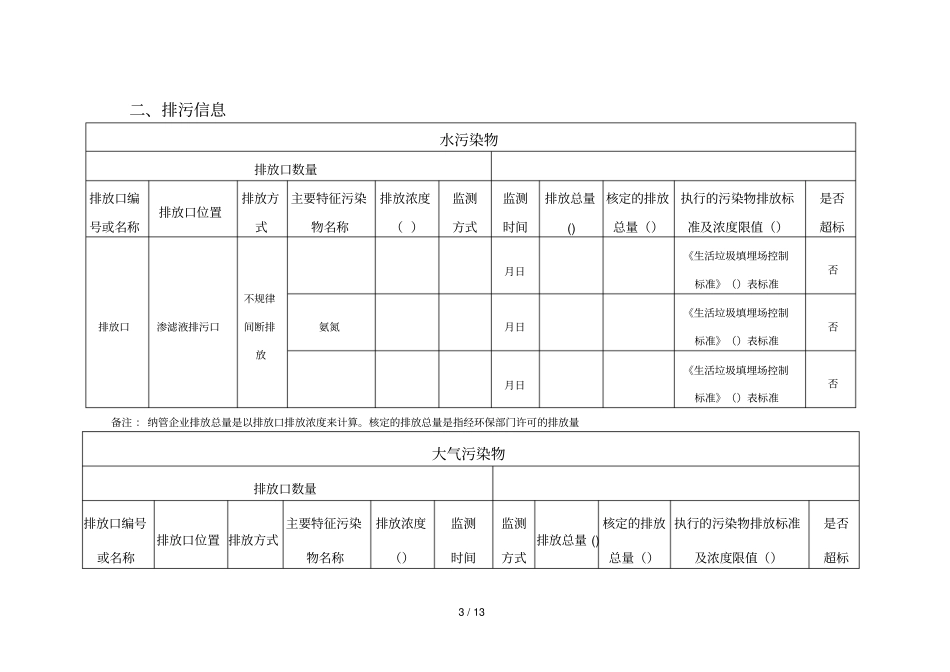 重点排污单位环境信息公开表_第3页
