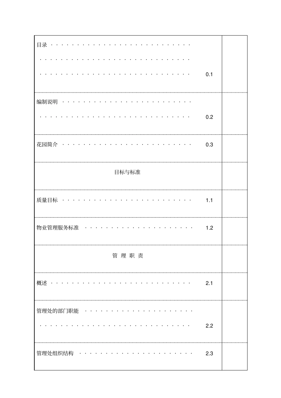 金地物业管理服务质量计划_第2页