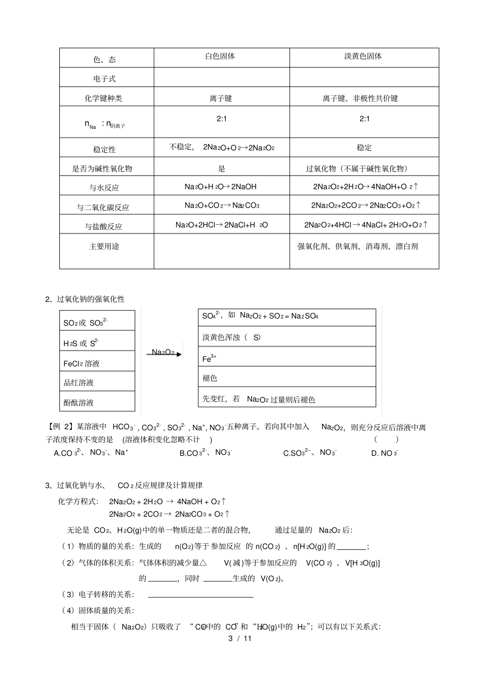 金属钠及其化合物的复习版_第3页