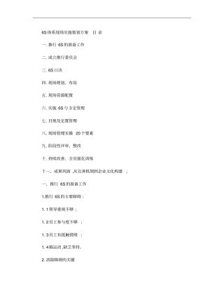 金山6S体系策划方案概要