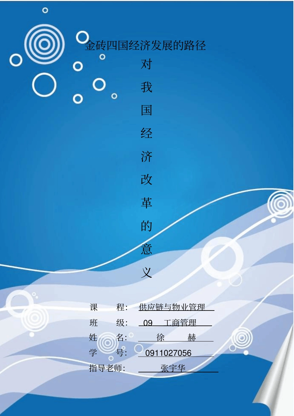 金砖四国经济发展的路径对我国经济改革的意义_第1页