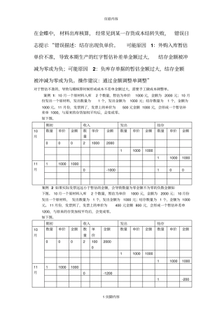 金蝶材料出库核算成本结转失败