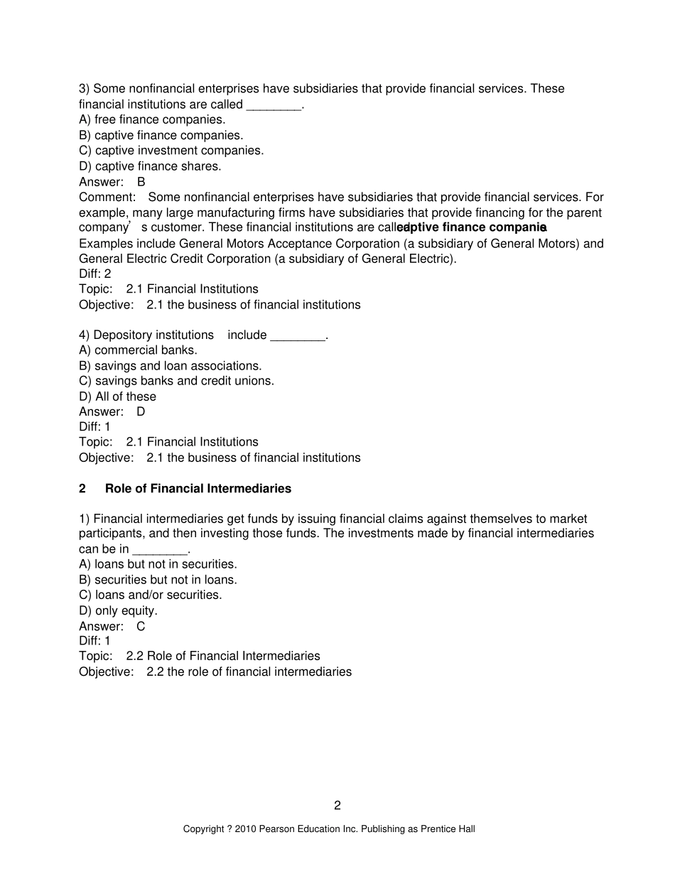 金融场与金融机构基础FabozziChapter02_第2页