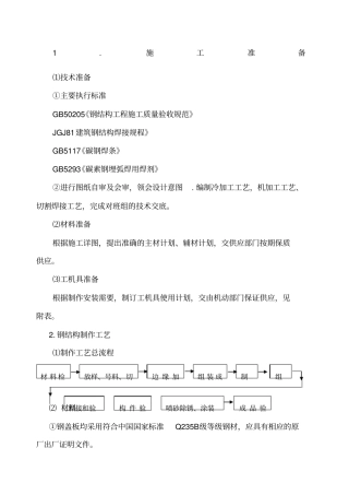钢平台沟盖板制安施工方案