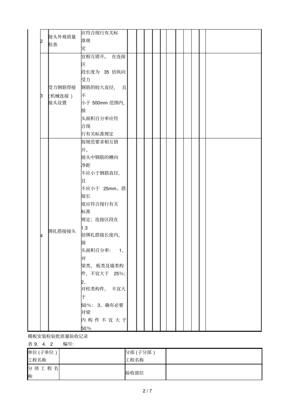 钢筋安装检验批质量验收记录_第2页