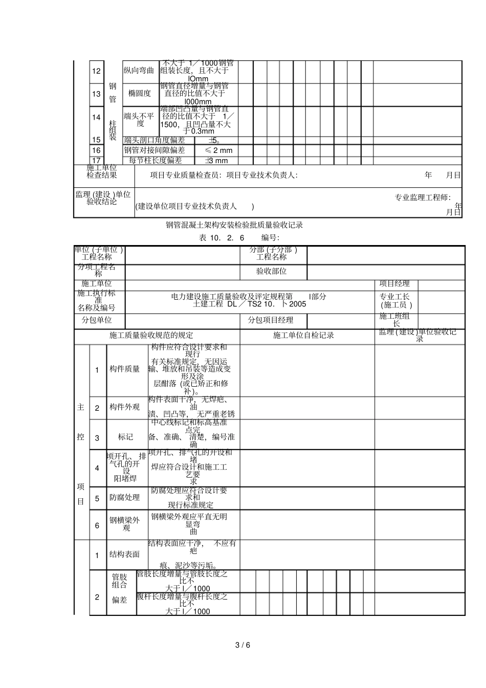 钢筋混凝土架构安装检验批质量验收记录_第3页