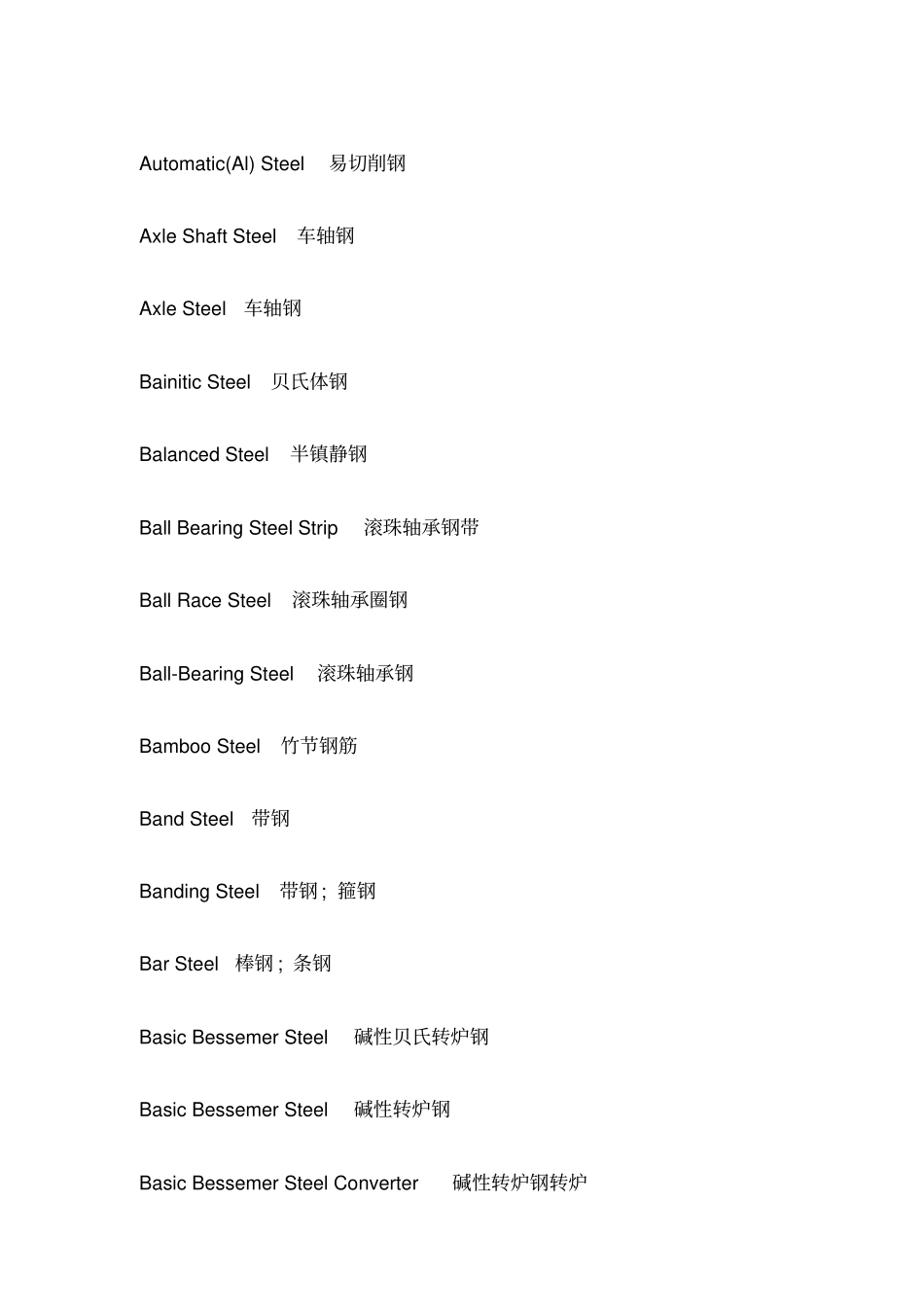 钢铁专业词汇_第3页