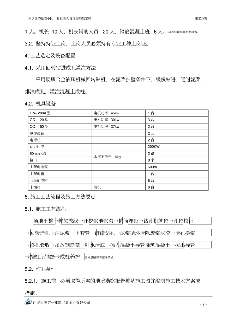 钻孔灌筑桩基础工程施工组织技术方案_第3页