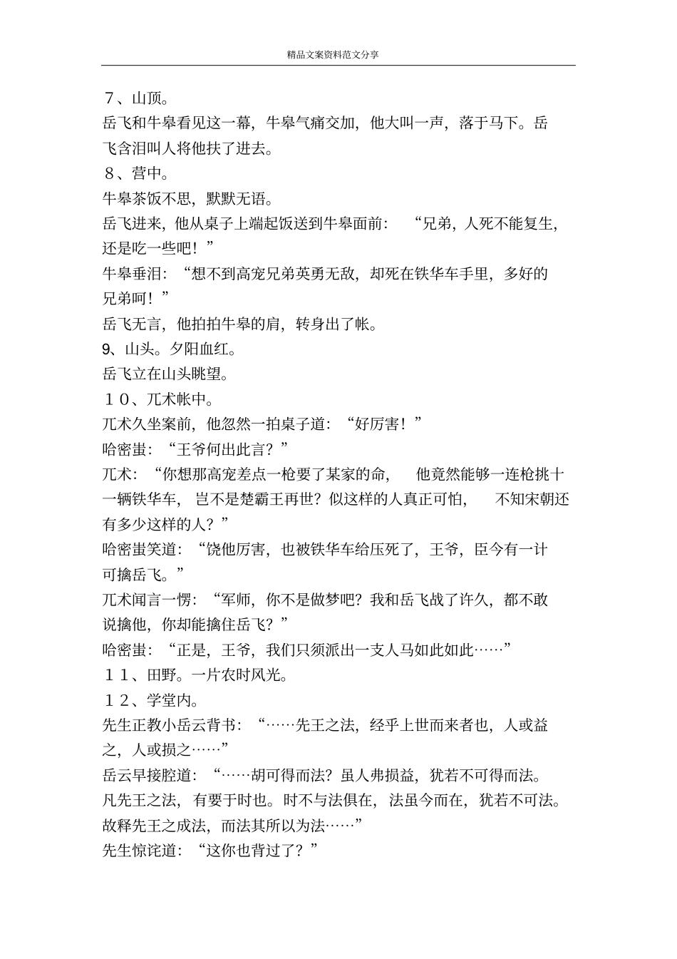 铁血丹心岳家军精品文案范文_第2页