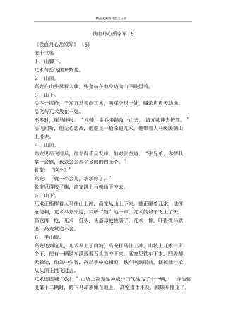 铁血丹心岳家军精品文案范文
