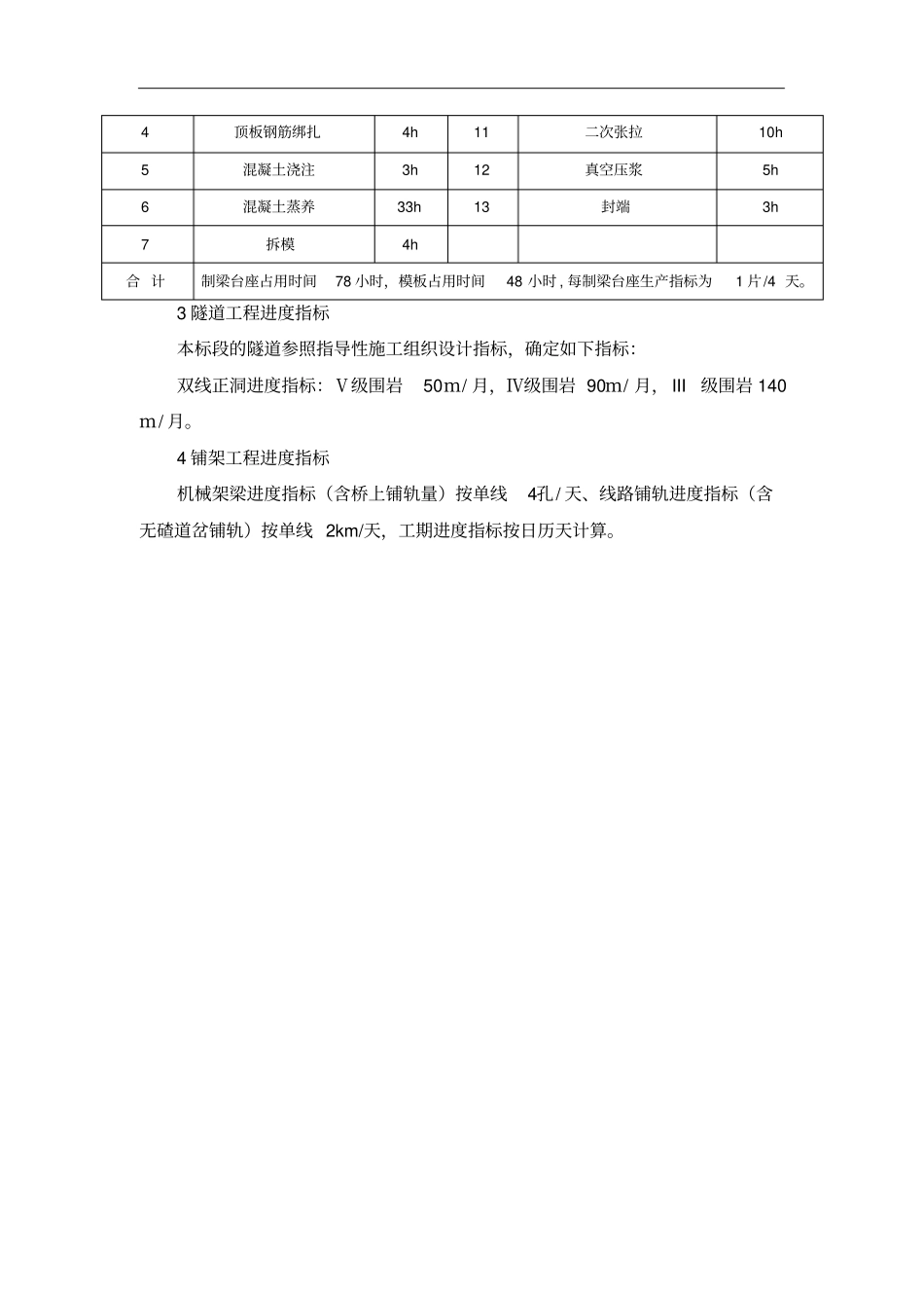 铁路主要分项工程循环时间及进度指标的确定_第3页