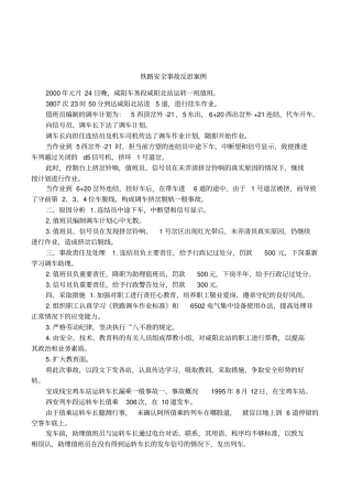 铁路安全事故反思案例