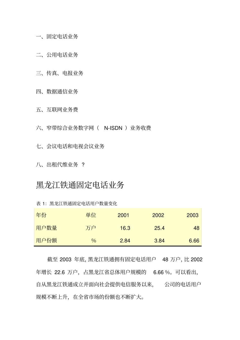 铁通公司场报告_第3页