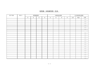 销售额回收额管理一览表