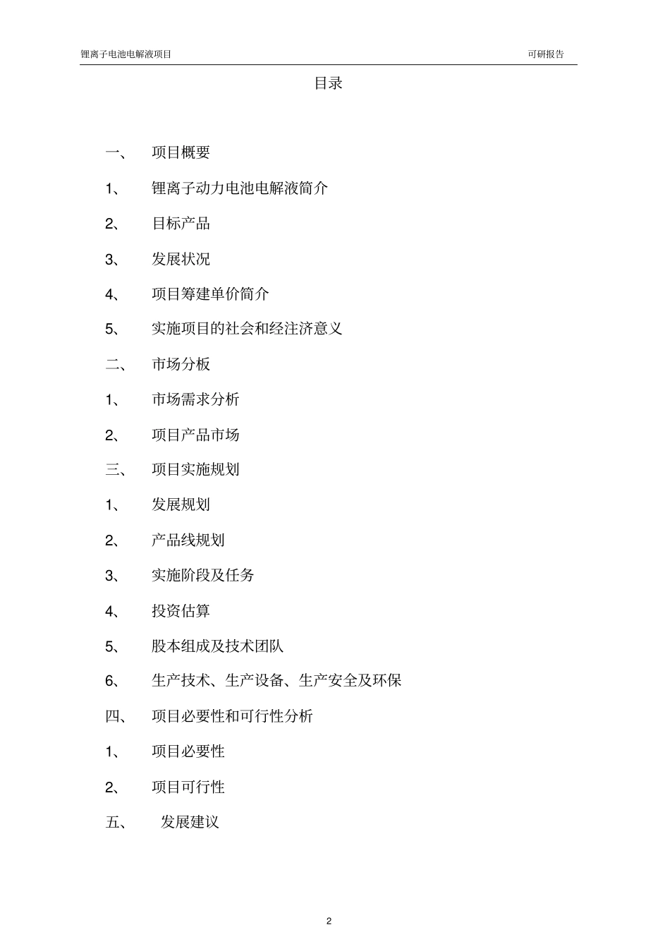 锂离子电池电解液项目计划_第2页