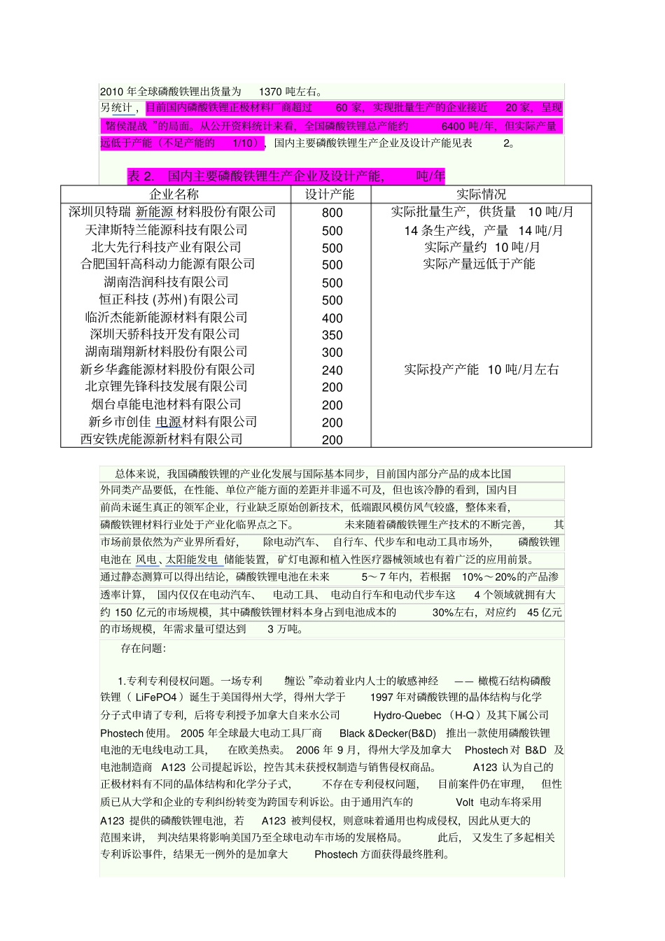 锂离子电池正极材料磷酸铁锂发展分析_第2页