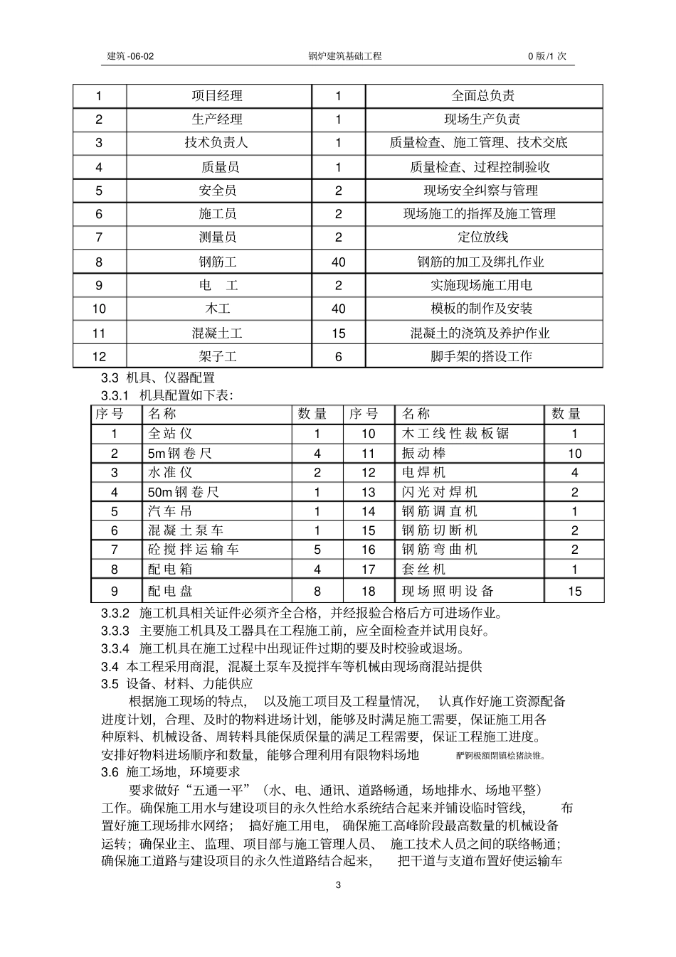 锅炉基础工程施工方案_第3页