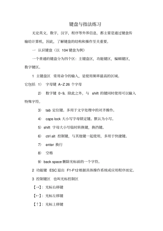 键盘与指法练习讲解