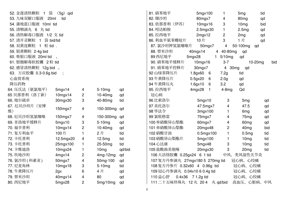 门诊常用药物_第2页