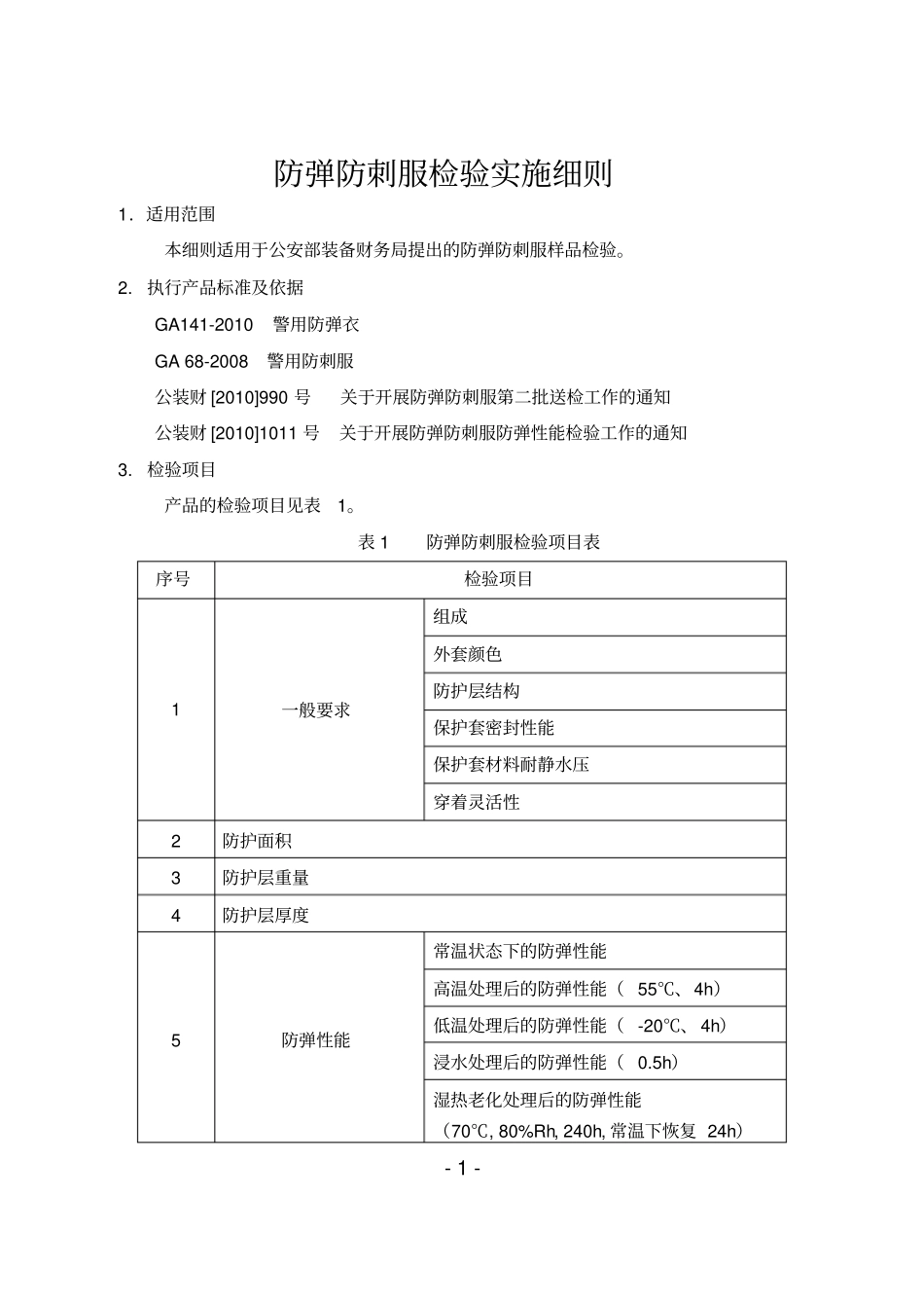 防弹防刺服检验实施细则_第2页