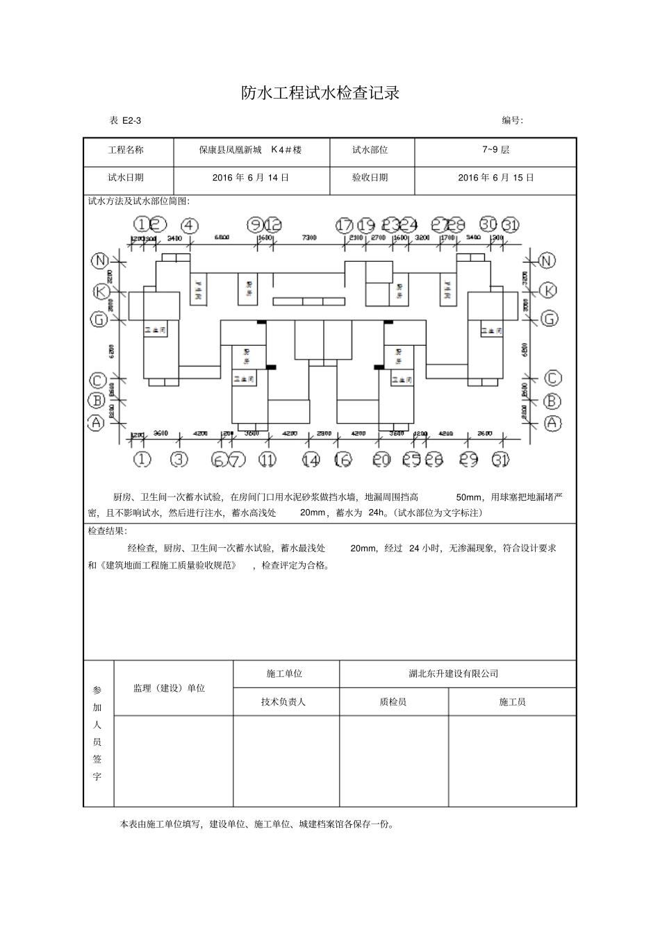 防水工程试水检查记录49_第3页