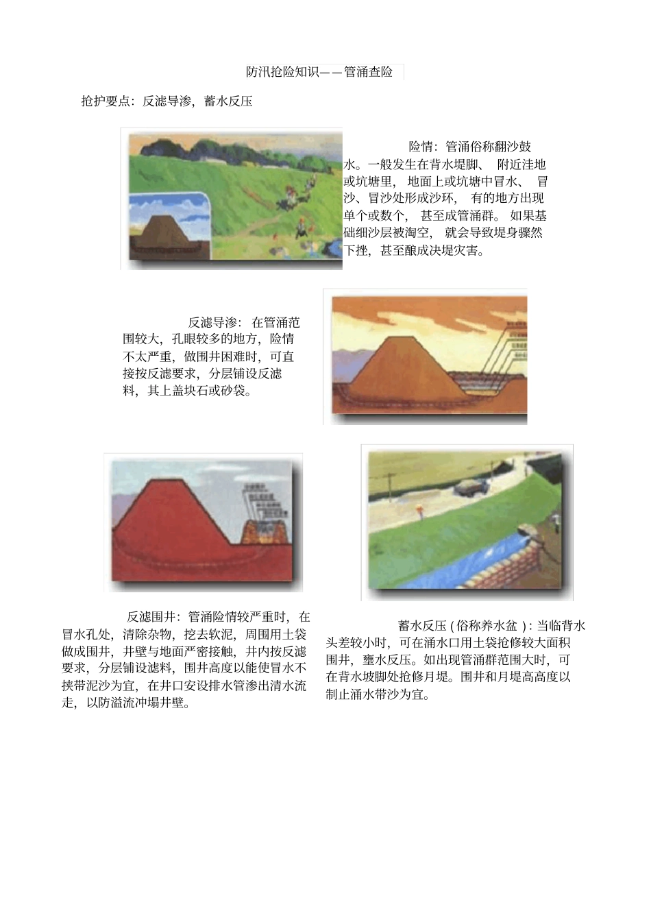 防汛抢险知识—管涌查险_第1页