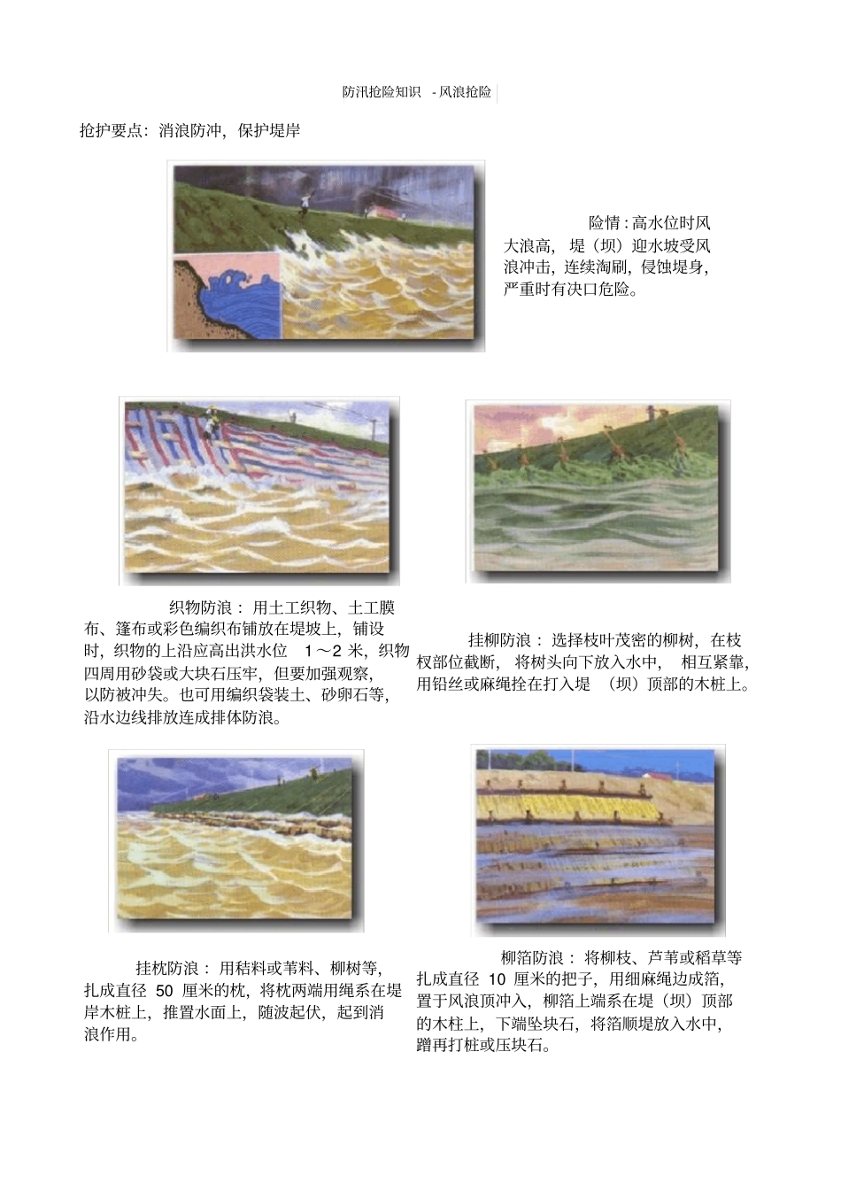 防汛抢险知识-风浪抢险_第1页