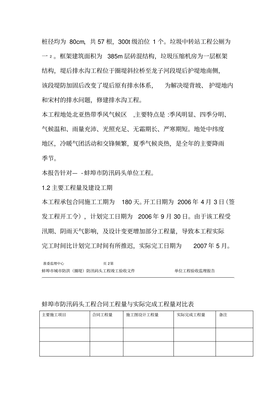 防汛码头工程监理报告_第2页