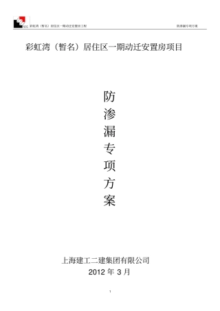 防渗漏专项施工方案